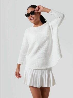 TUCKERNUCK TNUCK SPORT White Fleur Ally Swing Sweatshirt Size medium / large